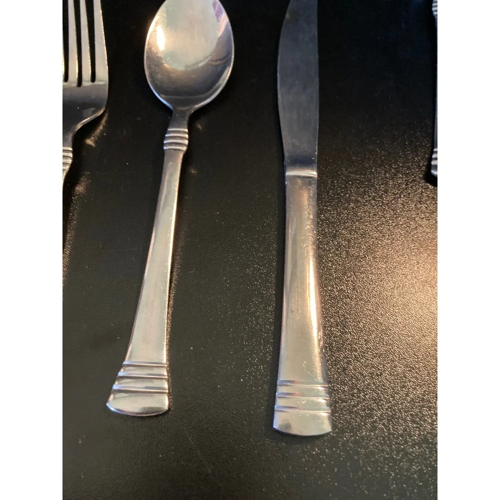 Cambridge Stainless Flatware Set 24 Pc Spoons Forks Knives Replacement Lot China